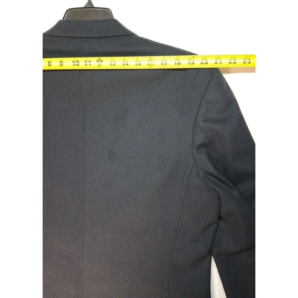 Oscar De La Renta 44L Men Wool Cashmere Sport Coat Blue Business Quiet Luxury